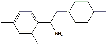 1-(2,4-dimethylphenyl)-2-(4-methylpiperidin-1-yl)ethanamine Structure