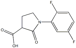 1-(2,5-difluorophenyl)-2-oxopyrrolidine-3-carboxylic acid 구조식 이미지