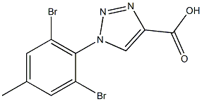 1-(2,6-dibromo-4-methylphenyl)-1H-1,2,3-triazole-4-carboxylic acid 구조식 이미지