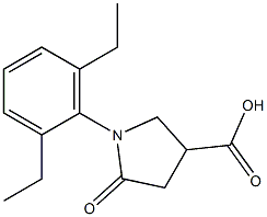 1-(2,6-diethylphenyl)-5-oxopyrrolidine-3-carboxylic acid Structure