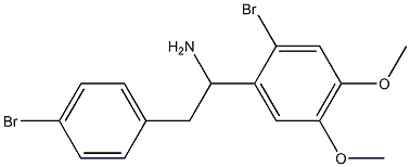 1-(2-bromo-4,5-dimethoxyphenyl)-2-(4-bromophenyl)ethan-1-amine 구조식 이미지