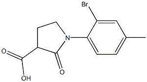 1-(2-bromo-4-methylphenyl)-2-oxopyrrolidine-3-carboxylic acid Structure