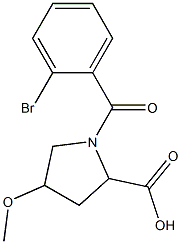 1-(2-bromobenzoyl)-4-methoxypyrrolidine-2-carboxylic acid Structure
