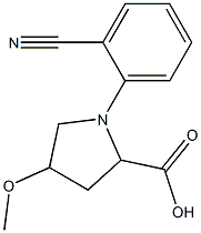 1-(2-cyanophenyl)-4-methoxypyrrolidine-2-carboxylic acid Structure