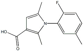 1-(2-fluoro-5-methylphenyl)-2,5-dimethyl-1H-pyrrole-3-carboxylic acid 구조식 이미지