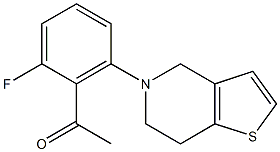 1-(2-fluoro-6-{4H,5H,6H,7H-thieno[3,2-c]pyridin-5-yl}phenyl)ethan-1-one Structure