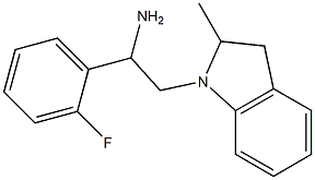 1-(2-fluorophenyl)-2-(2-methyl-2,3-dihydro-1H-indol-1-yl)ethan-1-amine Structure