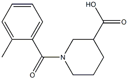 1-(2-methylbenzoyl)piperidine-3-carboxylic acid Structure