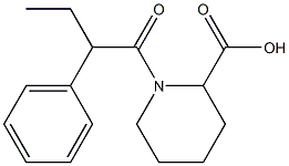 1-(2-phenylbutanoyl)piperidine-2-carboxylic acid 구조식 이미지