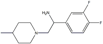 1-(3,4-difluorophenyl)-2-(4-methylpiperidin-1-yl)ethanamine 구조식 이미지