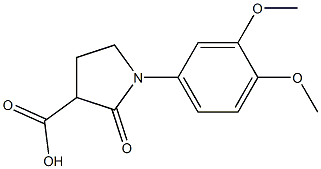 1-(3,4-dimethoxyphenyl)-2-oxopyrrolidine-3-carboxylic acid Structure