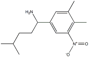 1-(3,4-dimethyl-5-nitrophenyl)-4-methylpentan-1-amine 구조식 이미지