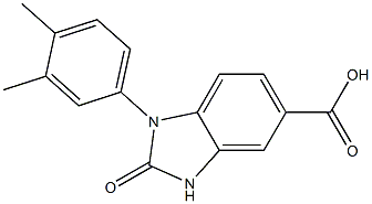 1-(3,4-dimethylphenyl)-2-oxo-2,3-dihydro-1H-1,3-benzodiazole-5-carboxylic acid 구조식 이미지