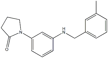 1-(3-{[(3-methylphenyl)methyl]amino}phenyl)pyrrolidin-2-one Structure