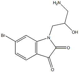 1-(3-amino-2-hydroxypropyl)-6-bromo-2,3-dihydro-1H-indole-2,3-dione 구조식 이미지