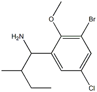 1-(3-bromo-5-chloro-2-methoxyphenyl)-2-methylbutan-1-amine Structure