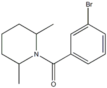 1-(3-bromobenzoyl)-2,6-dimethylpiperidine Structure