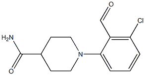 1-(3-chloro-2-formylphenyl)piperidine-4-carboxamide 구조식 이미지