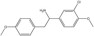 1-(3-chloro-4-methoxyphenyl)-2-(4-methoxyphenyl)ethan-1-amine 구조식 이미지