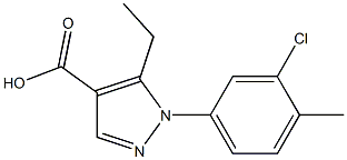 1-(3-chloro-4-methylphenyl)-5-ethyl-1H-pyrazole-4-carboxylic acid Structure