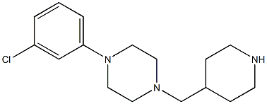 1-(3-chlorophenyl)-4-(piperidin-4-ylmethyl)piperazine Structure