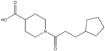 1-(3-cyclopentylpropanoyl)piperidine-4-carboxylic acid 구조식 이미지