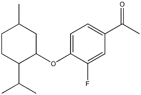 1-(3-fluoro-4-{[5-methyl-2-(propan-2-yl)cyclohexyl]oxy}phenyl)ethan-1-one Structure