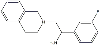 1-(3-fluorophenyl)-2-(1,2,3,4-tetrahydroisoquinolin-2-yl)ethan-1-amine 구조식 이미지