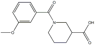 1-(3-methoxybenzoyl)piperidine-3-carboxylic acid 구조식 이미지