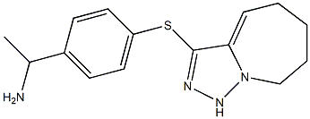 1-(4-{5H,6H,7H,8H,9H-[1,2,4]triazolo[3,4-a]azepin-3-ylsulfanyl}phenyl)ethan-1-amine Structure