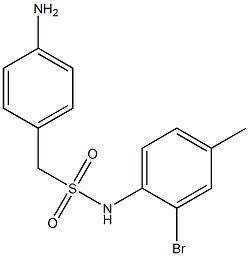 1-(4-aminophenyl)-N-(2-bromo-4-methylphenyl)methanesulfonamide 구조식 이미지