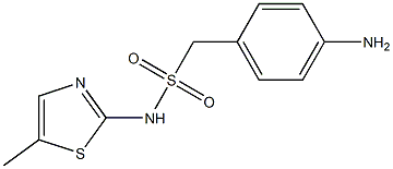 1-(4-aminophenyl)-N-(5-methyl-1,3-thiazol-2-yl)methanesulfonamide 구조식 이미지