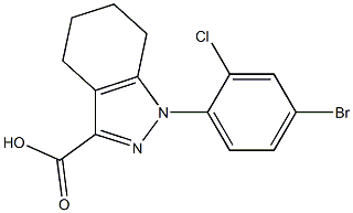 1-(4-bromo-2-chlorophenyl)-4,5,6,7-tetrahydro-1H-indazole-3-carboxylic acid Structure