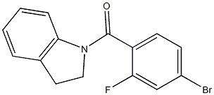 1-(4-bromo-2-fluorobenzoyl)indoline 구조식 이미지