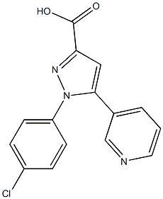 1-(4-chlorophenyl)-5-(pyridin-3-yl)-1H-pyrazole-3-carboxylic acid Structure