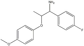 1-(4-fluorophenyl)-2-(4-methoxyphenoxy)propan-1-amine 구조식 이미지