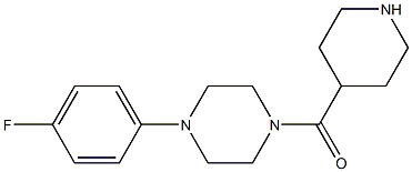 1-(4-fluorophenyl)-4-(piperidin-4-ylcarbonyl)piperazine Structure