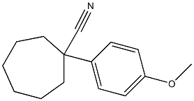 1-(4-methoxyphenyl)cycloheptane-1-carbonitrile 구조식 이미지