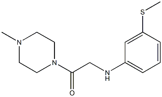 1-(4-methylpiperazin-1-yl)-2-{[3-(methylsulfanyl)phenyl]amino}ethan-1-one 구조식 이미지