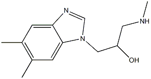1-(5,6-dimethyl-1H-1,3-benzodiazol-1-yl)-3-(methylamino)propan-2-ol 구조식 이미지