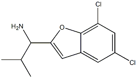 1-(5,7-dichloro-1-benzofuran-2-yl)-2-methylpropan-1-amine 구조식 이미지