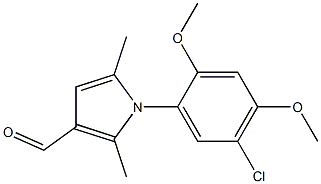 1-(5-chloro-2,4-dimethoxyphenyl)-2,5-dimethyl-1H-pyrrole-3-carbaldehyde Structure