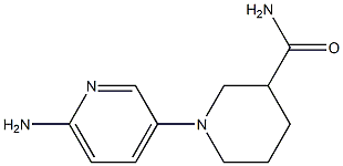 1-(6-aminopyridin-3-yl)piperidine-3-carboxamide Structure