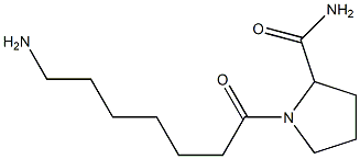 1-(7-aminoheptanoyl)pyrrolidine-2-carboxamide 구조식 이미지