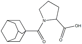 1-(adamantan-1-ylcarbonyl)pyrrolidine-2-carboxylic acid 구조식 이미지