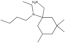 1-(aminomethyl)-N-butyl-N-ethyl-3,3,5-trimethylcyclohexan-1-amine Structure