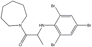 1-(azepan-1-yl)-2-[(2,4,6-tribromophenyl)amino]propan-1-one Structure