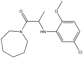 1-(azepan-1-yl)-2-[(5-chloro-2-methoxyphenyl)amino]propan-1-one Structure
