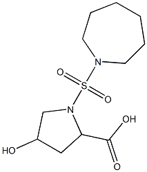 1-(azepane-1-sulfonyl)-4-hydroxypyrrolidine-2-carboxylic acid Structure