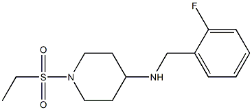 1-(ethanesulfonyl)-N-[(2-fluorophenyl)methyl]piperidin-4-amine Structure
